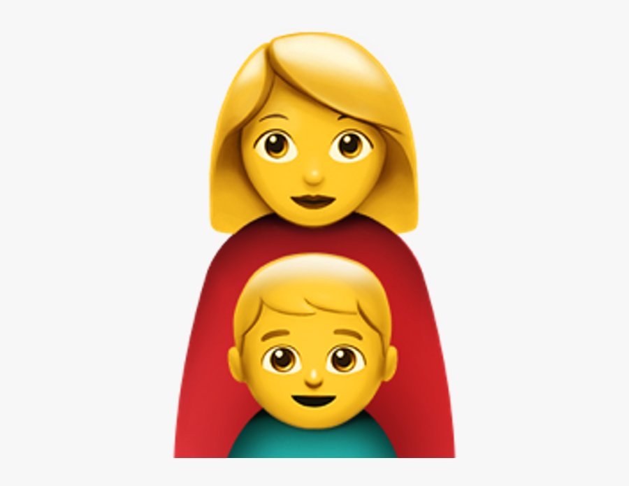 Mother And Son Emoji, Transparent Clipart