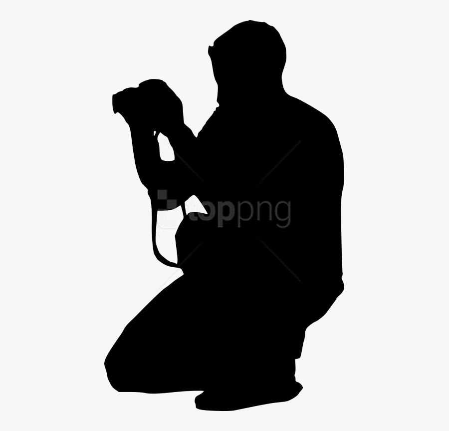 Free Png Photographer With Camera Png - Black And White Photographer Clipart, Transparent Clipart
