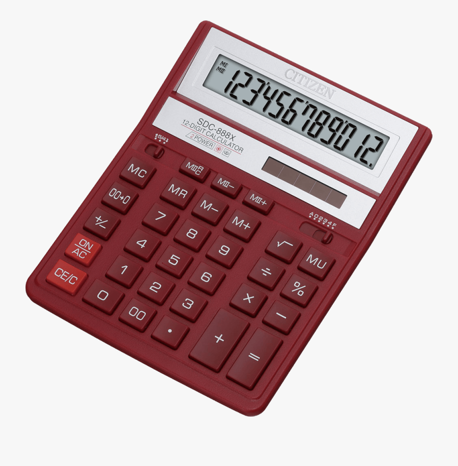 Red Calculator - Calculator Hd Png, Transparent Clipart