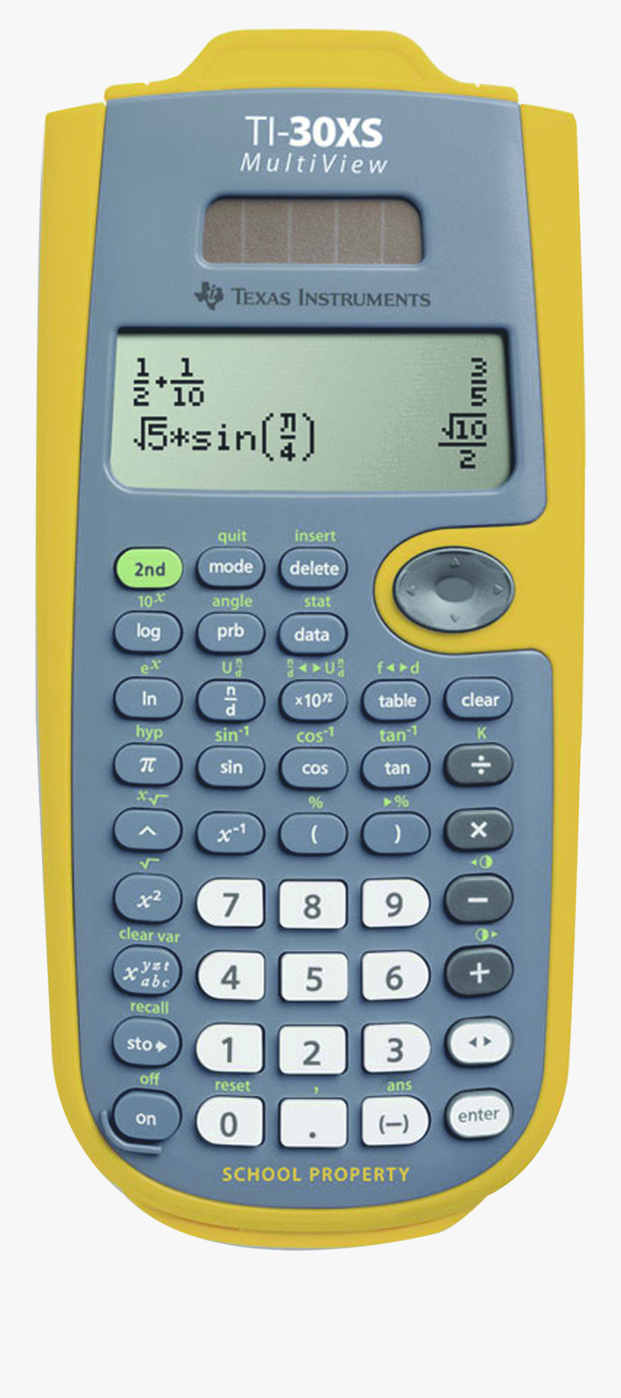 Transparent Graphing Calculator Clipart - Ti 30xs, Transparent Clipart