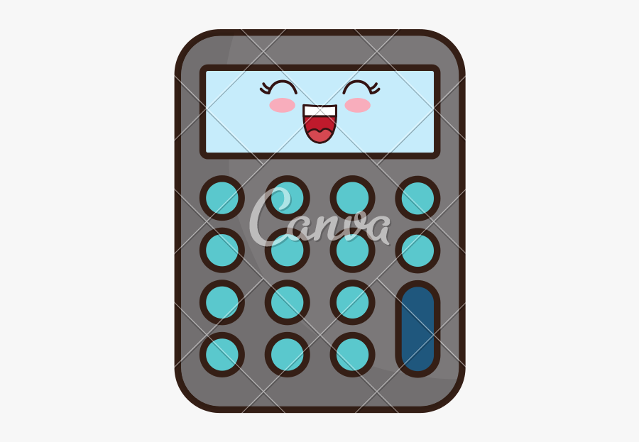 Clip Art Kawaii Calculator, Transparent Clipart