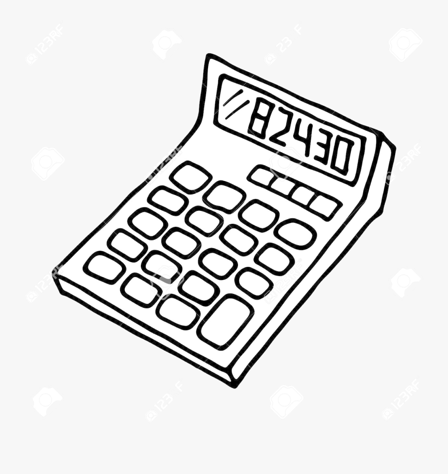 Calculator X Icon Outlined On White Background Royalty - Transparent Background Calculator Clipart, Transparent Clipart