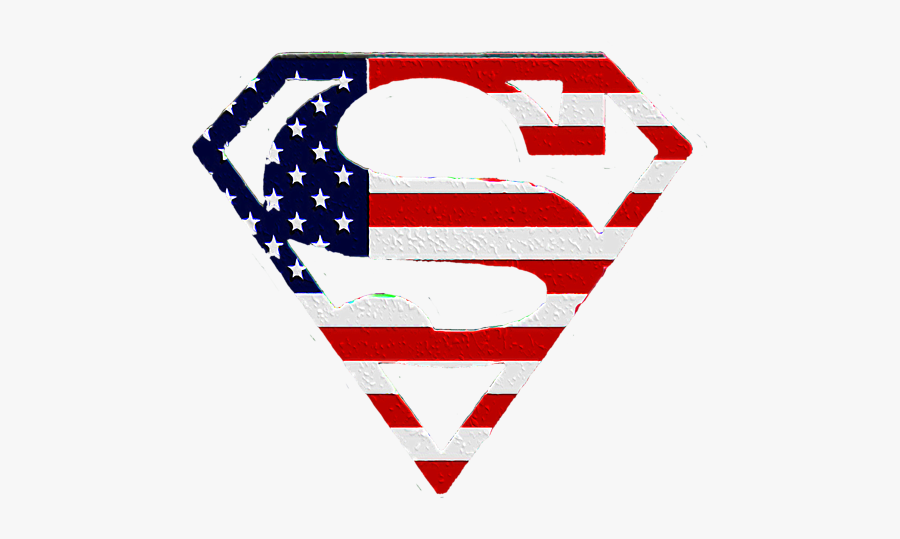 American Flag Superman Logo, Transparent Clipart