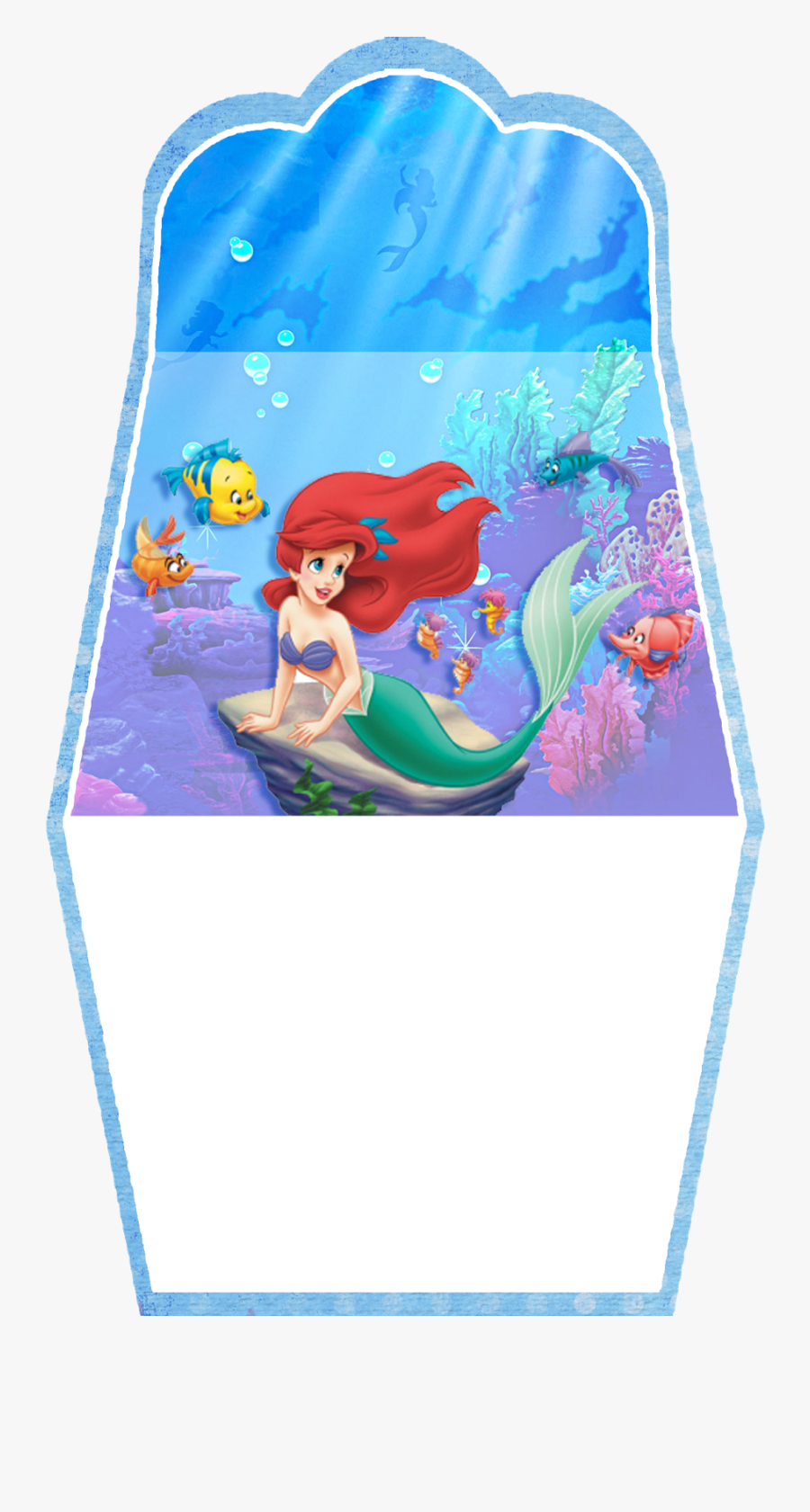 The Little Mermaid Birthday Free Printable Purse Invitations - Imprimir Convite Da Pequena Sereia Para Editar, Transparent Clipart