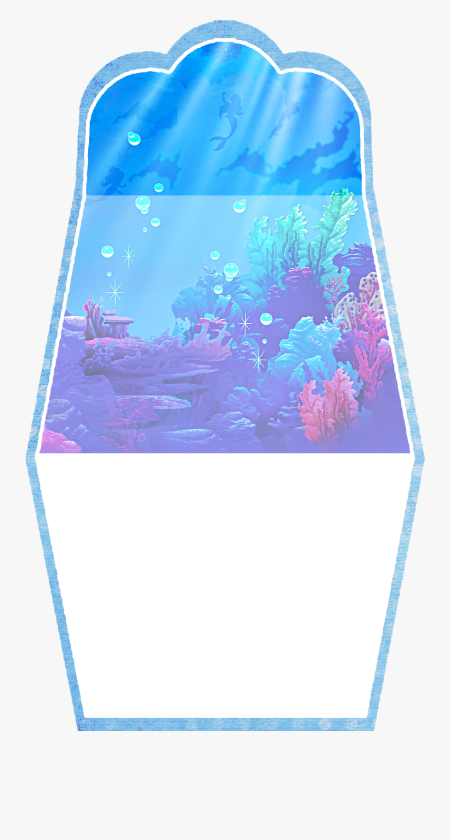 The Little Mermaid Birthday Free Printable Purse Invitations - Ocean Floor Little Mermaid, Transparent Clipart