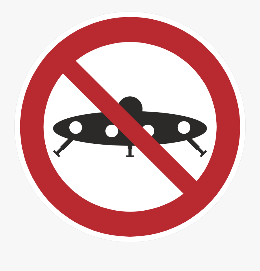 No Cycling Road Sign, Transparent Clipart