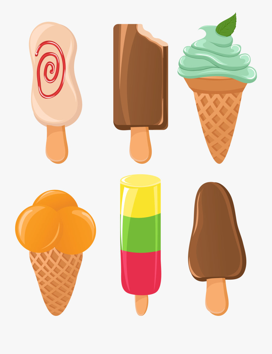Ice Cream Vector Ice Cream Template, Ice Cream Clipart, - Popsicles And Ice Cream, Transparent Clipart