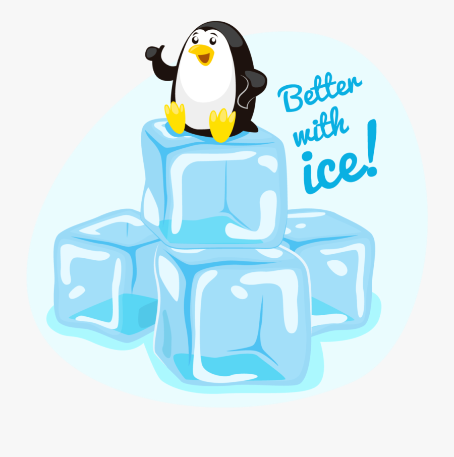 Sitting On An Ice Cube, Transparent Clipart