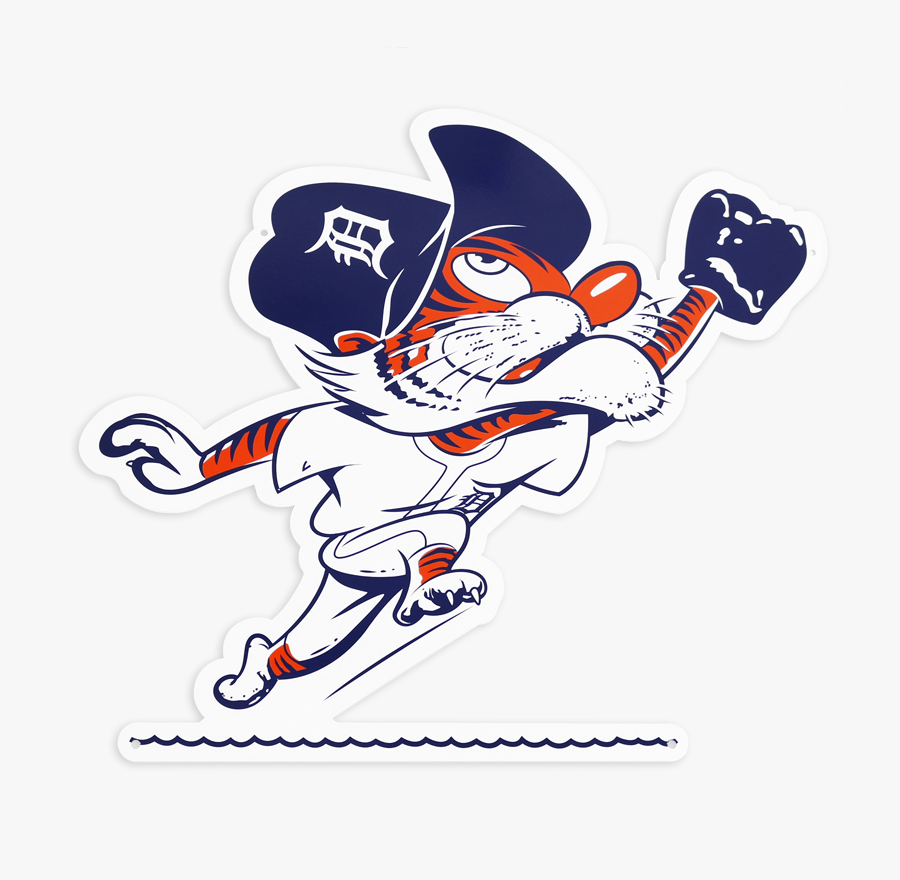 Authentic Street Signs Detroit Tigers Catching Kitty - Detroit Tigers Baseball Cartoons, Transparent Clipart