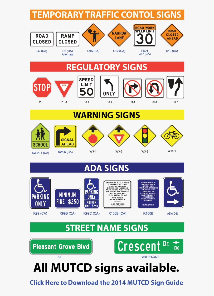 Sign Shop Sacramento - All Traffic Signs Usa With Names, Transparent Clipart