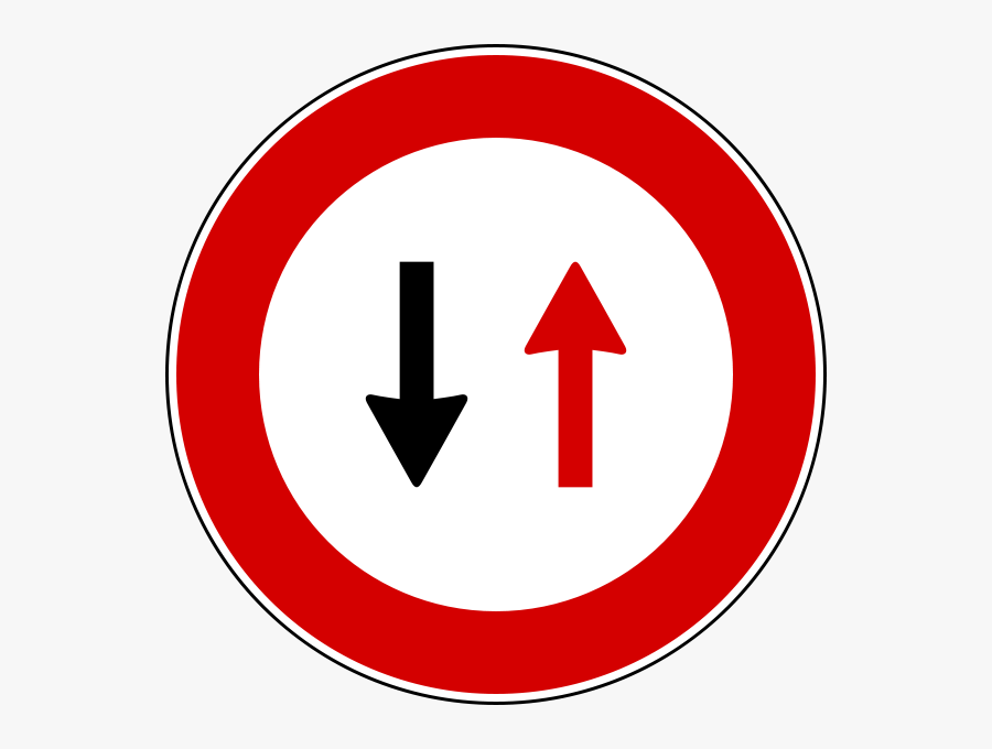 Italian Traffic Signs - Segnale Doppio Senso Di Circolazione, Transparent Clipart