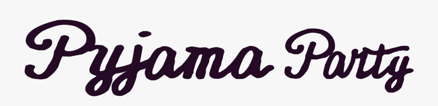 Pyjama Party Title, Transparent Clipart