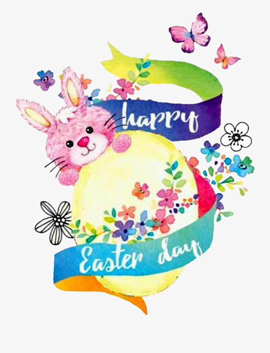 #easter #bunny #happyeaster #watercolor #handpainted - Cartoon, Transparent Clipart
