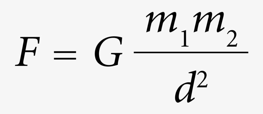 Law Of Gravity Equation, Transparent Clipart