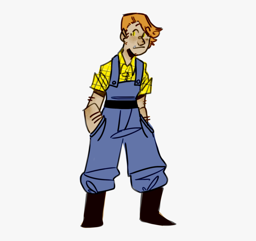 Butch Lesbian Werewolf Farmer - Cartoon, Transparent Clipart
