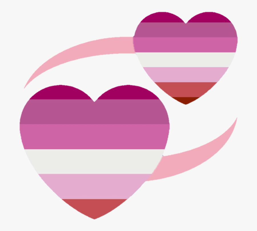 Transparent Emoji Png Pack Tumblr - Lesbian Heart Emoji Transparent, Transparent Clipart
