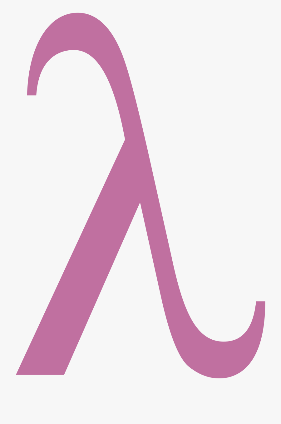 Pink Lambda, Transparent Clipart