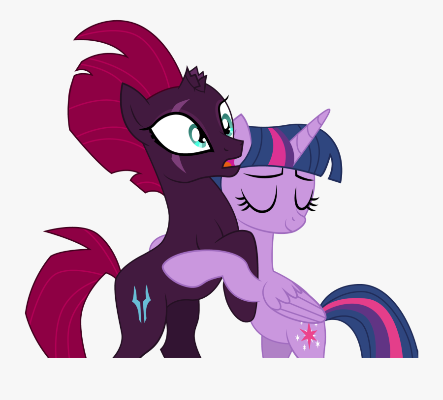 Dragonchaser123, Couple, Female, Hug, Lesbian - Mlp Twilight Sparkle And Tempest Shadow, Transparent Clipart