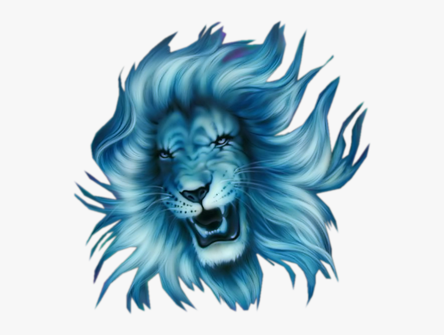 Transparent Lion Head Logo Png - Blue Lion Head, Transparent Clipart