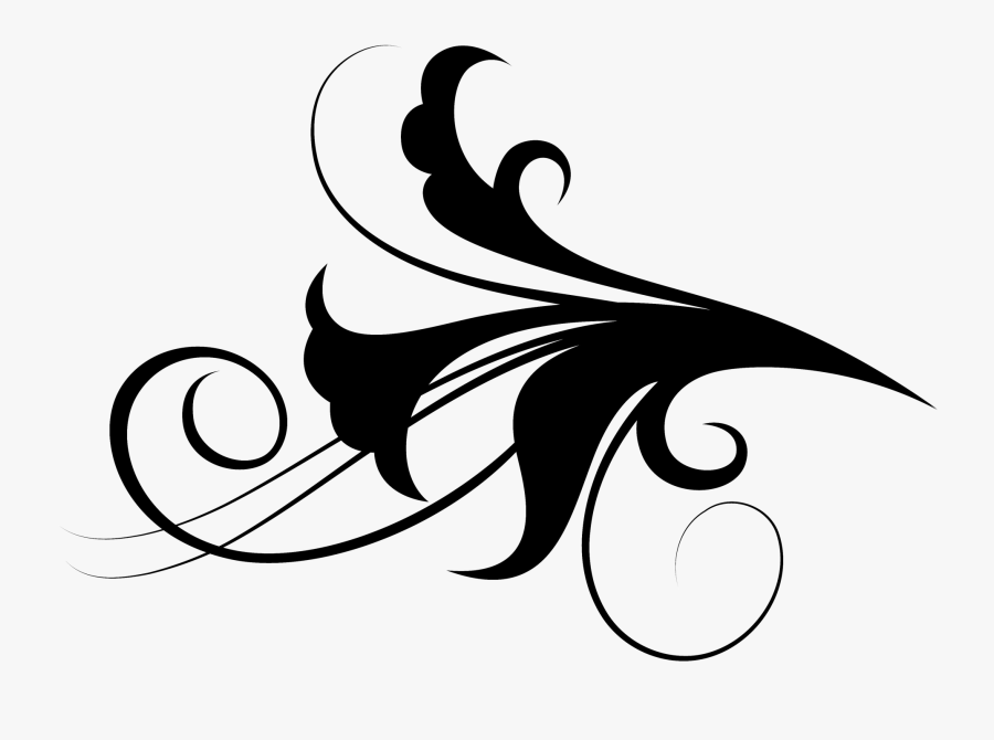 Drawing Scrolls Filigree - Filigree Png, Transparent Clipart