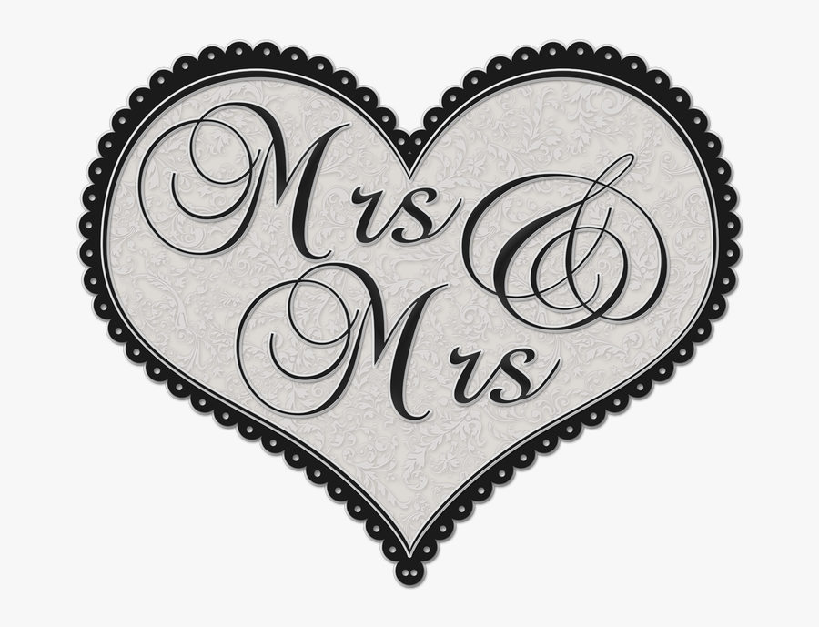 And Mrs - Love Heart Frame Png, Transparent Clipart