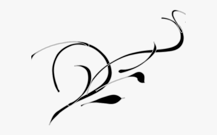 Leaf Clipart Filigree - Red And Yellow Swirls, Transparent Clipart