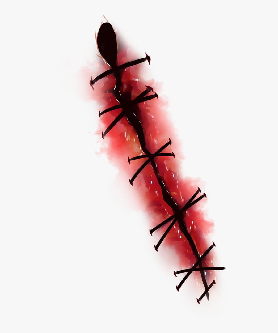 Transparent Halloween Blood Clipart - Realistic Transparent Background Scar Png, Transparent Clipart