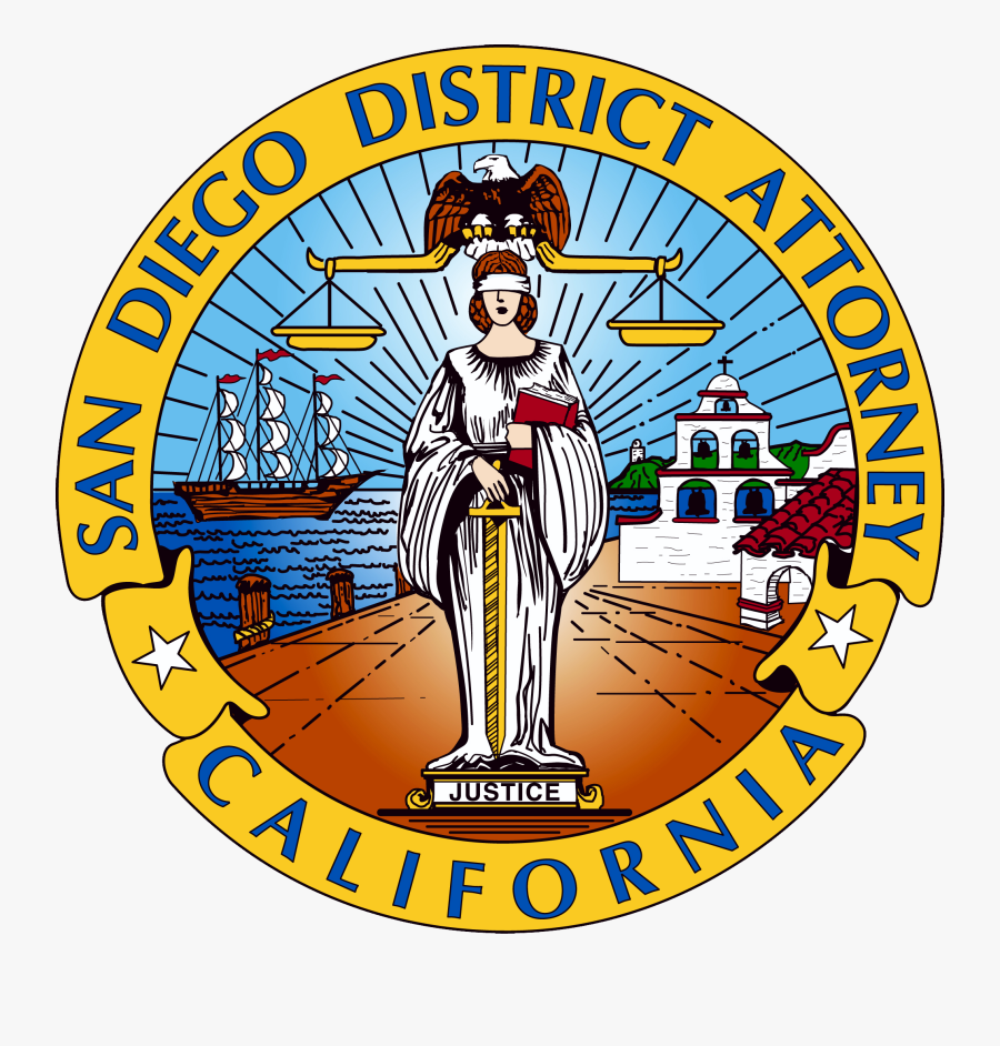 Seal Of The San Diego District Attorney - San Diego County District Attorney, Transparent Clipart