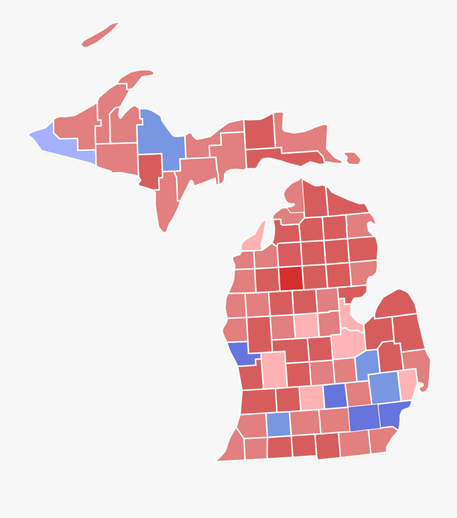 2018 Michigan Governor Results By County, Transparent Clipart