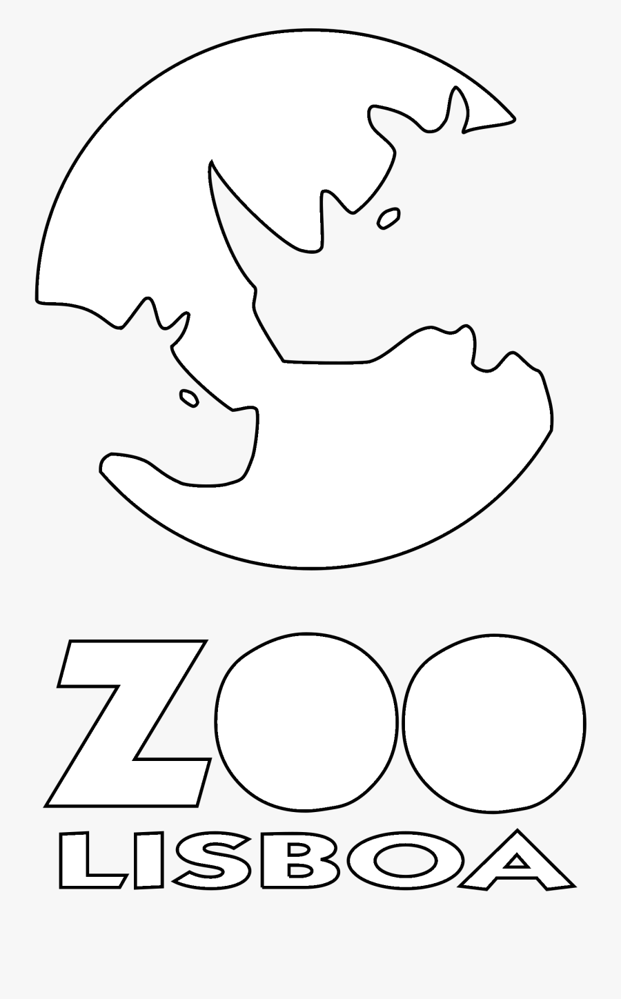 Zoo De Lisboa Logo Black And White - Line Art, Transparent Clipart