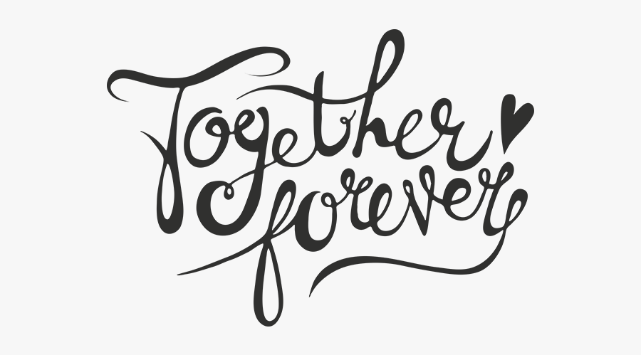 Together Forever Word Art - Forever Word, Transparent Clipart