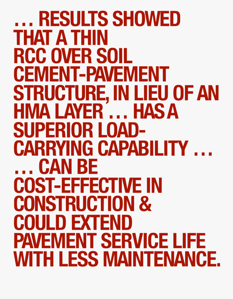 Thinner, Lighter Layer Rcc Pavement Cost Effective - Carmine, Transparent Clipart
