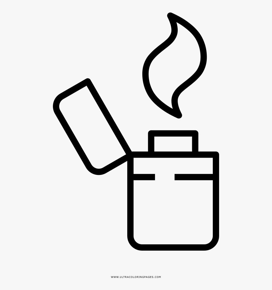 Lighter Coloring Page, Transparent Clipart
