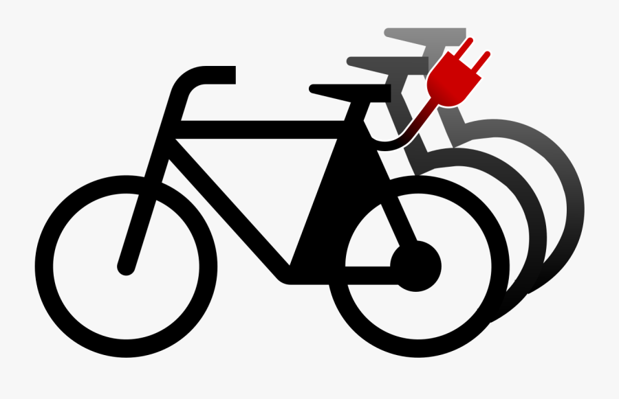 E-bikes Plug 2 Lighter Shadows - Bicycle Parking Clip Art, Transparent Clipart