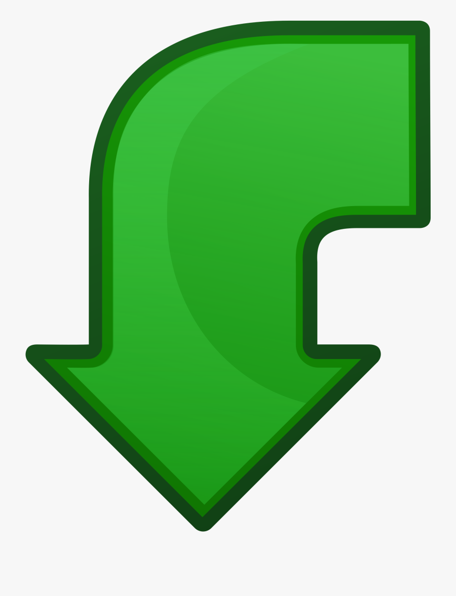 Arrow Go Back Clip Arts - Green Arrow Pointing Down Png, Transparent Clipart