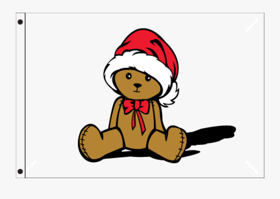 Teddy Bear With Santa Hat Flag - David The Name Gif, Transparent Clipart