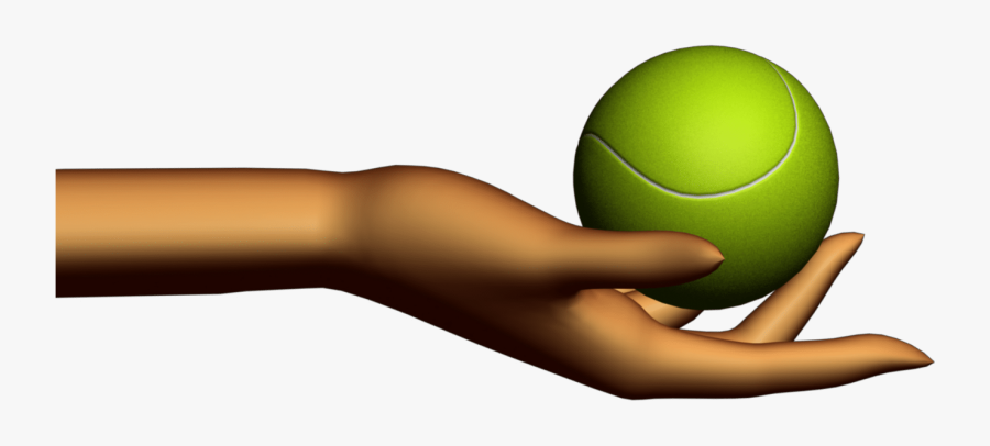 Hand Holding Tennis Ball .png, Transparent Clipart