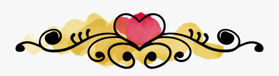 Heart Garland Colourful Divider Header Ftesticker Freetoedit - Heart, Transparent Clipart