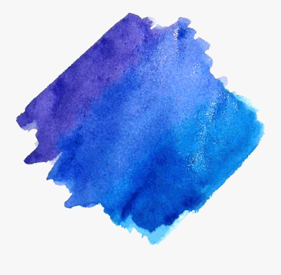 Blue Smudge Texture Watercolor Vector Painting Clipart - Watercolor Texture Png, Transparent Clipart
