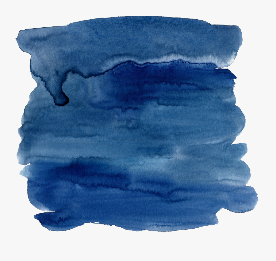 Blue Dark Effect Watercolor Ink Painting Clipart - Dark Blue Watercolour Background, Transparent Clipart