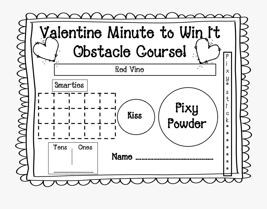 Minute To Win It Valentine Game Board, Transparent Clipart