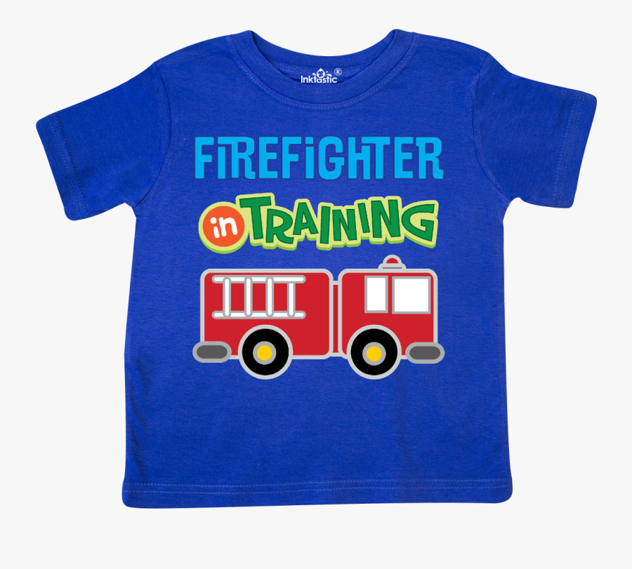 Future Firefighter Kids Fireman Toddler T-shirt Royal - Active Shirt, Transparent Clipart