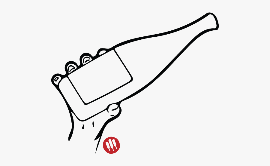 Drawing Bottles Black And White - Wine Bottle Black And White Png, Transparent Clipart