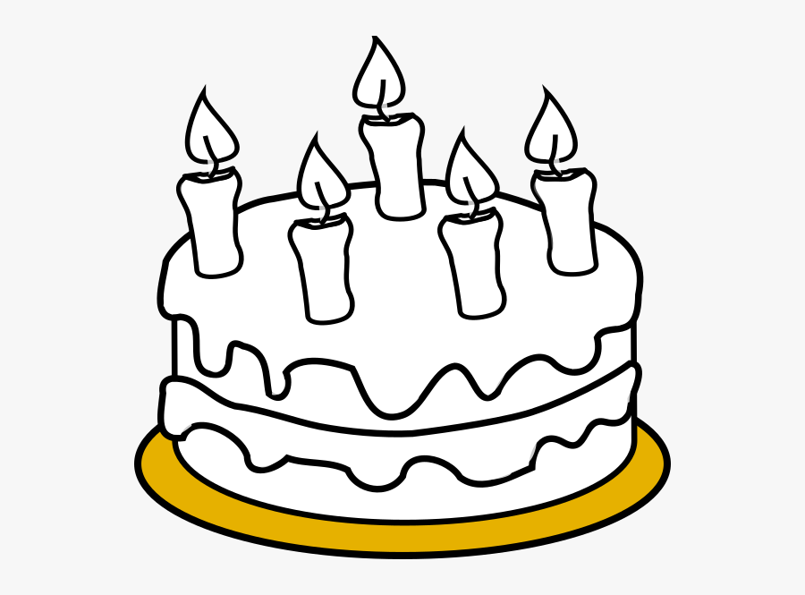 Transparent Clipart Kuchen - Simple Birthday Cake Clipart, Transparent Clipart