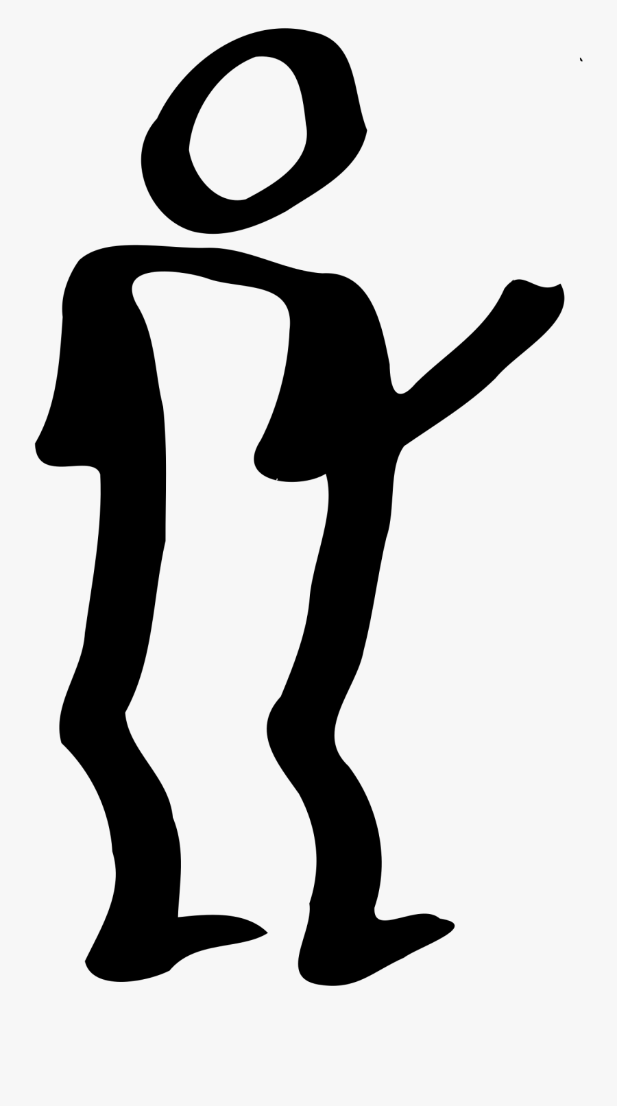 People Clipart Background - Drawn Person Pointing Transparent Background, Transparent Clipart