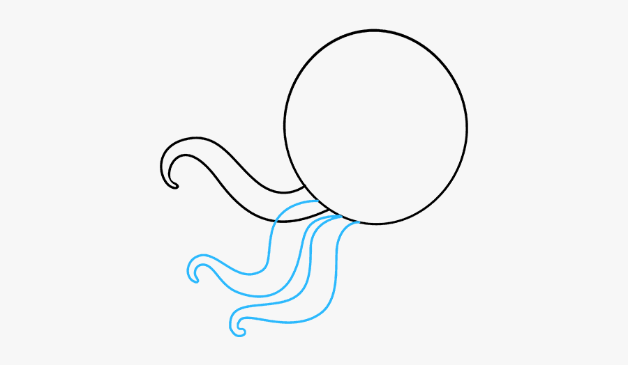 How To Draw An Octopus - Line Art, Transparent Clipart