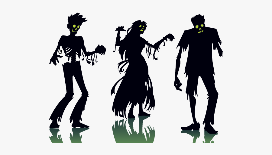 Vector Graphics Illustration Silhouette Zombie - Zombie Silhouettes, Transparent Clipart
