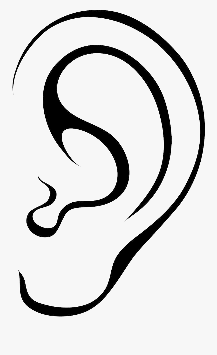 Transparent Ears Clipart - Transparent Ear Clipart Black And White, Transparent Clipart