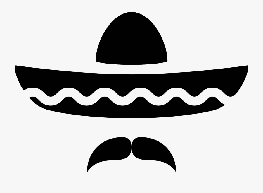 Sombrero Icon - Sombrero And Mustache Svg, Transparent Clipart