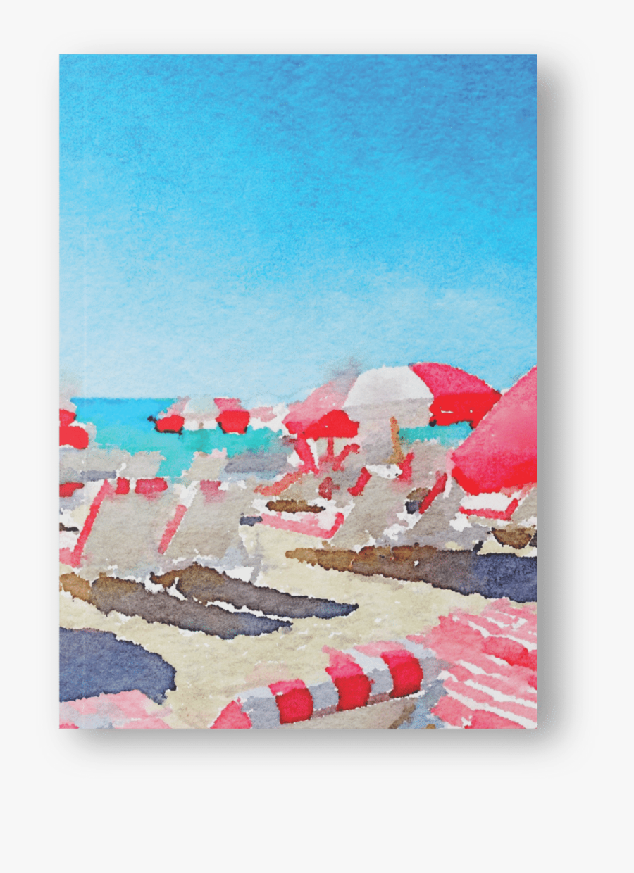 Beach Umbrella 4 Journal - Painting, Transparent Clipart